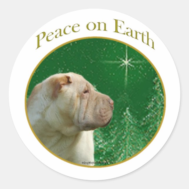 Adesivo Paz de Shar-Pei Chinês (Frente)