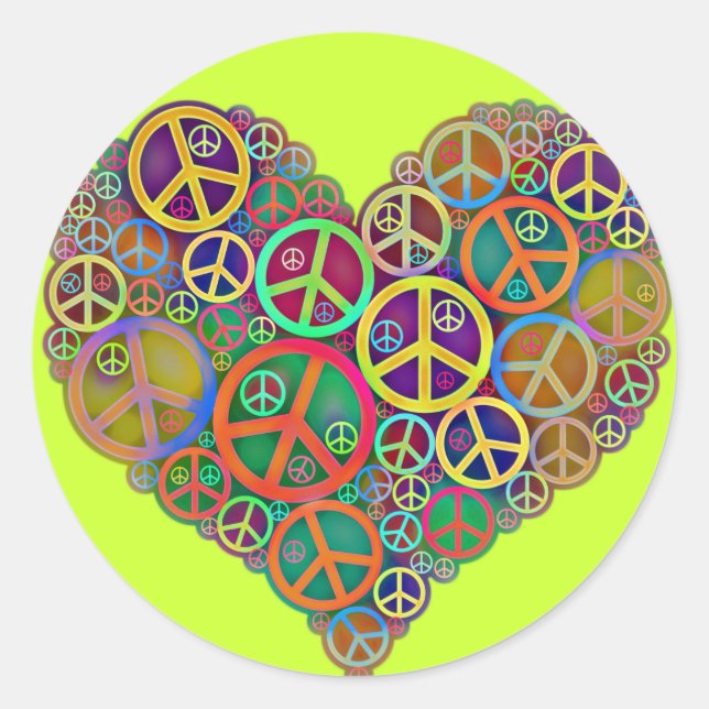 Adesivo Paz de Vintage do Retro Mod (Frente)