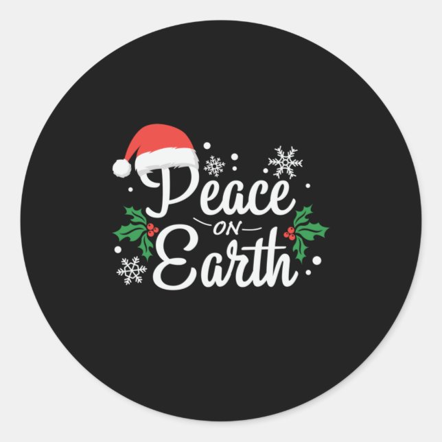 Adesivo Paz De Xmas Na Terra (Frente)