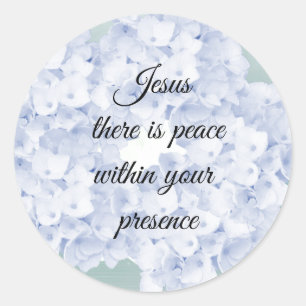 Adesivo Paz dentro da sua presença Jesus Round Sticker