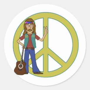 Adesivo Paz do Hippie