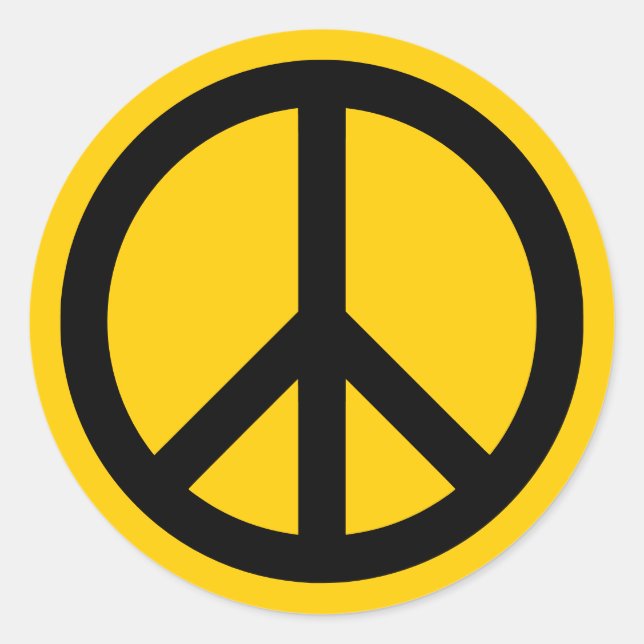 Adesivo Paz Dourada e Preta (Frente)