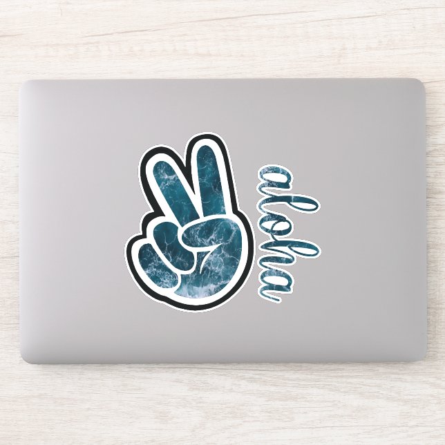 Adesivo Paz e Aloha (Computador)