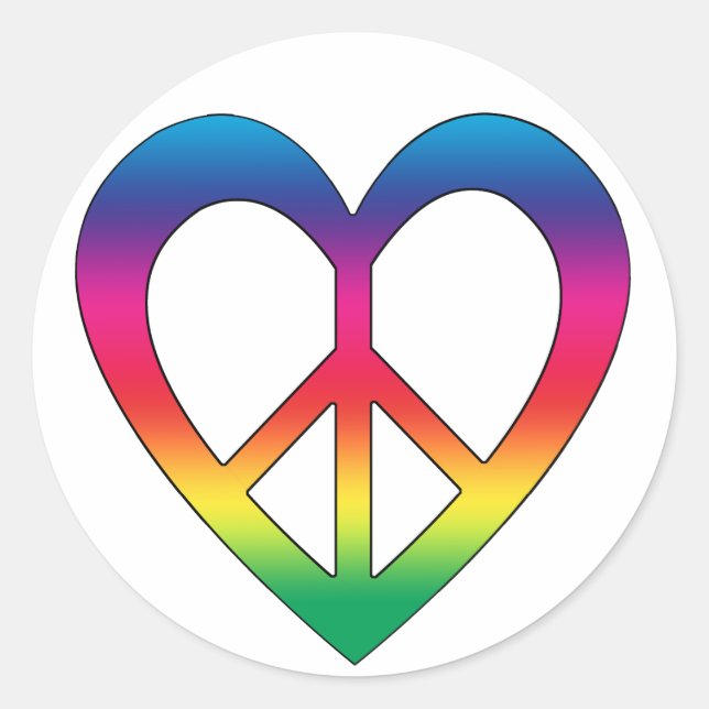 Adesivo Paz e Amor (Frente)