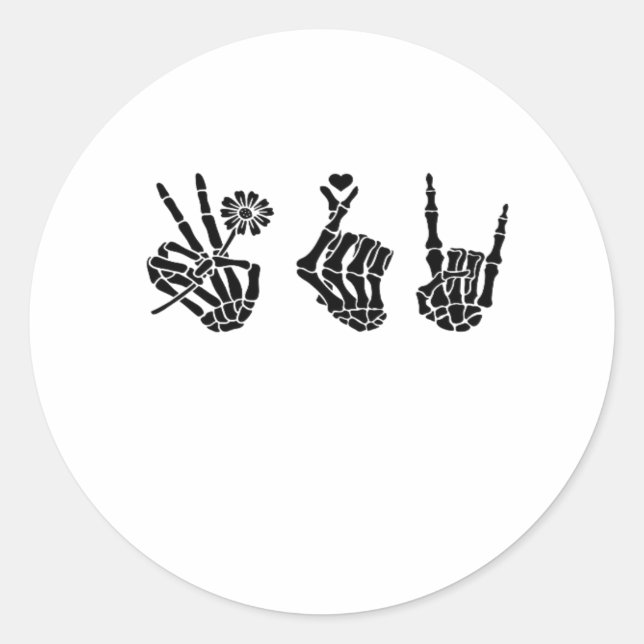 Adesivo Paz E Esqueleto Roll Manipulam Clássicos (Frente)