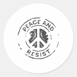 Adesivo Paz E Resistência À Camisa - Protesto Político Ant