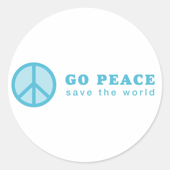 Adesivo Paz em Paz (Azul) (Frente)