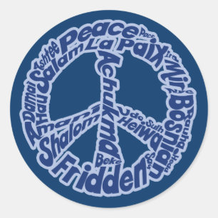 Adesivo Paz em todas as línguas
