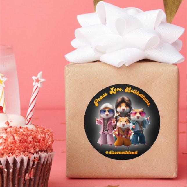 Adesivo Paz Engraçada. Amor. Sintomas. Supergrupo Hamster (Festa)