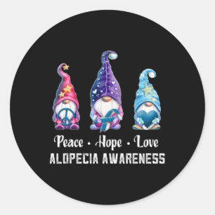 Adesivo Paz Esperança Ama Gnomos Alopecia Consciência