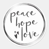 Paz, Esperança e Amor, modernos, com círculos
