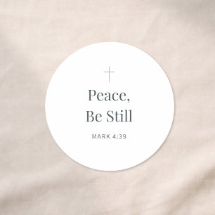Adesivo Paz, Fique Quieto Escritura Cristã – Marcos 4:39