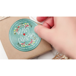 Adesivo Paz Joy & Love Feliz ano novo de Natal Endereço