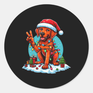Adesivo Paz Mão Rhodesian Ridgeback Natal Lights Wo