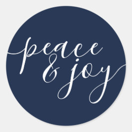 Adesivo Paz Moderna e alegria Natal Azul