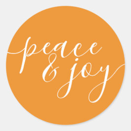 Adesivo Paz Moderna e Joy Orange White Christmas