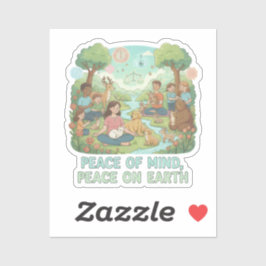 Adesivo Paz Motivacional na Mente, Paz na Terra Design