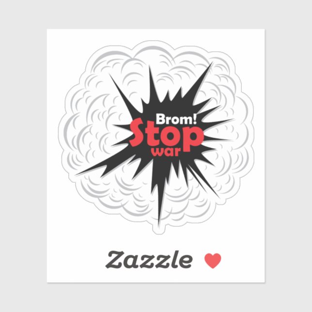 Adesivo Paz Mundial! Parar Guerra (Folha)