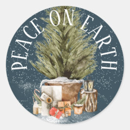 ADESIVO PAZ NA ÁRVORE DE NATAL DA TERRA