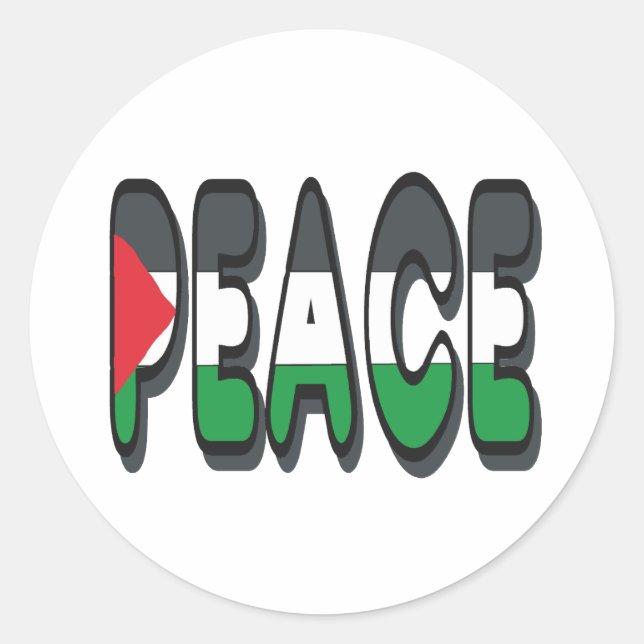 Adesivo Paz na Palestina (Frente)