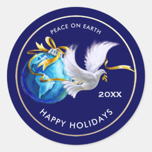 Adesivo Paz na Terra. Doença da Paz Natal de Ano Persona