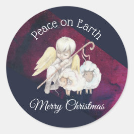 Adesivo Paz na Terra Feliz Natal Angel Shepherd