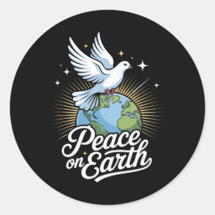 Adesivo Paz Na Terra Pombo E Globo Fé Natal 