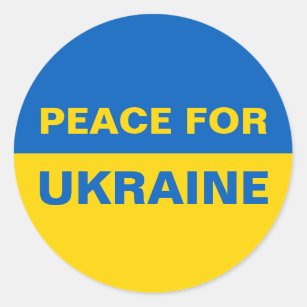 Adesivo Paz na Ucrânia - Bandeira Ucraniana
