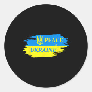 Adesivo Paz Para a Ucrânia Bandeira Ucraniana Logotipo da