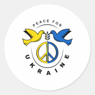 Adesivo Paz Para a Ucrânia Pombo Bandeira da Ucrânia Eu Es
