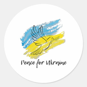 Adesivo Paz pela Ucrânia Solidariedade Paz Coração Ucrania