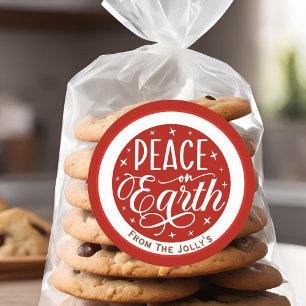Adesivo Paz Personalizada na Terra Natal Vermelho
