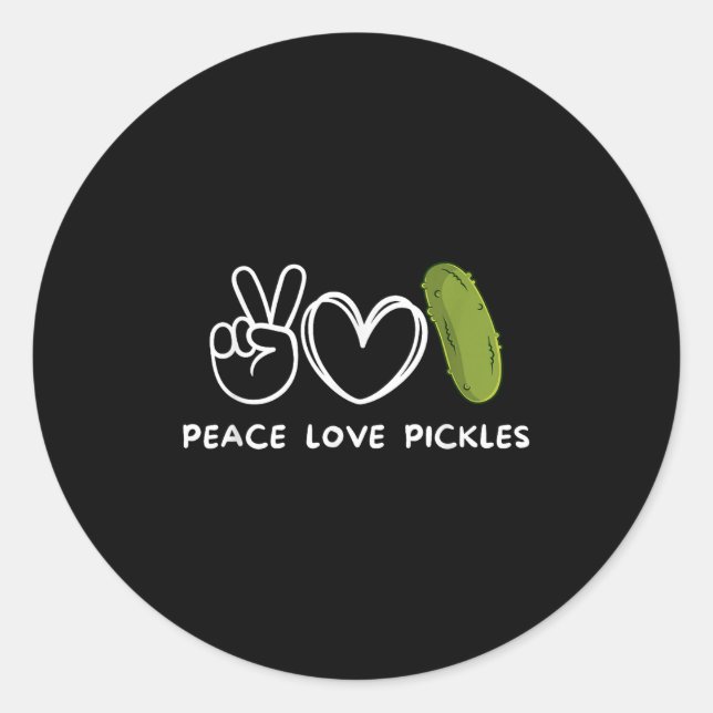 Adesivo Paz, Pickles Retro Pickles Lover Comida Lover (Frente)