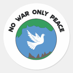 Adesivo paz somente sem guerra