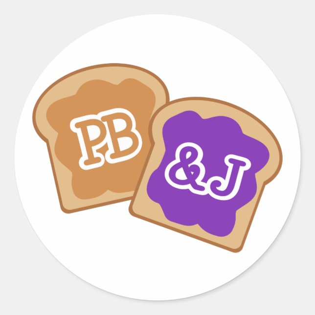 Adesivo PB&J cômica (Frente)