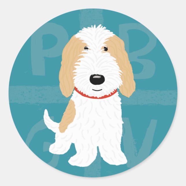 Adesivo PBGV Desenho Fofo (Frente)