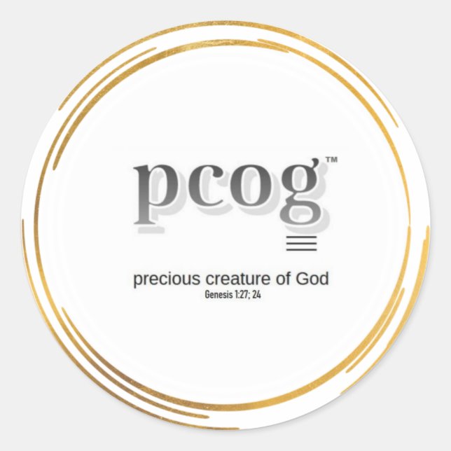 Adesivo pcog, words & scriptureGOLD WHISPY CIRCLES sticker (Frente)