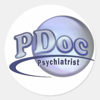 Adesivo PDoc MÉDICO DO LOGOTIPO PSIQUIATRY PSYCHIATRY