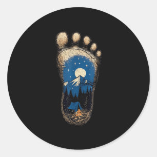 Adesivo Pé de pé grande acampamento montanha sasquatch
