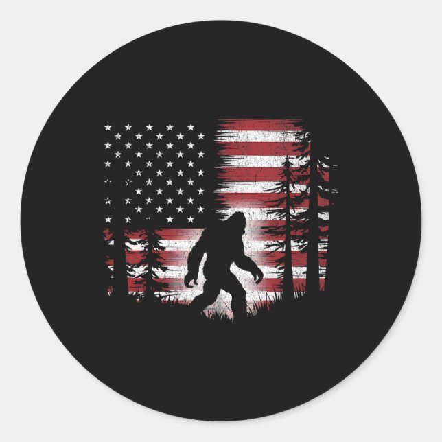 Adesivo Pé Grande 4 De Julho Americano Bandeira Patriótica (Frente)