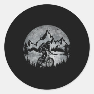 Adesivo Pé Grande Andando de Bicicleta Mountain Biking Lua