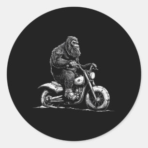 Adesivo Pé Grande Andando Uma Bicicleta Engraçado Sasquatc