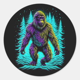 Adesivo Pé Grande Asquatch em Teal e Preto