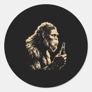 Adesivo Pé-grande bebendo cerveja engraçado sasquatch arte