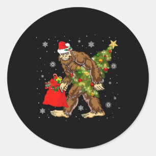 Adesivo Pé Grande Carregando Árvore de Natal Crença