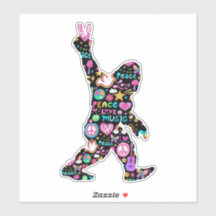 Pé Grande de Paz Hippie Engraçado Pé Grande