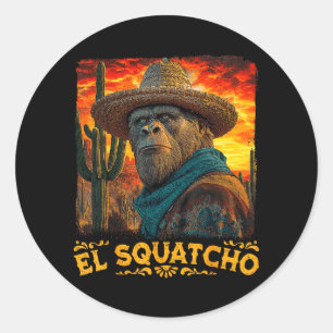 Adesivo Pé Grande El Squatcho Sasquatch Mexicano Cinco de