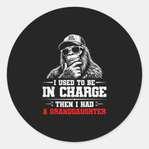 Adesivo Pé grande engraçado costumava estar no comando tin