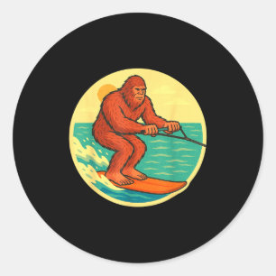 Adesivo Pé-grande esquiando na água gráfico de praia cript