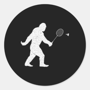 Adesivo Pé Grande Jogando Badminton Chuttle Engraçado Badm